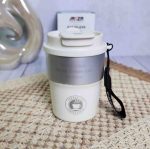 تراول ماگ استیل ضد زنگ دو حالته مدل AMSZM ظرفیت 300ml با بند COFFEE - Image 4