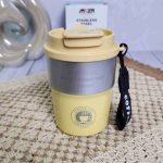تراول ماگ استیل ضد زنگ دو حالته مدل AMSZM ظرفیت 300ml با بند COFFEE - Image 3