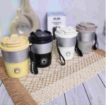 تراول ماگ استیل ضد زنگ دو حالته مدل AMSZM ظرفیت 300ml با بند COFFEE - Image 6